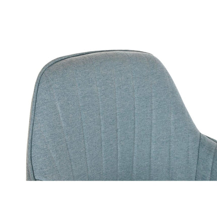 Esszimmerstuhl DKD Home Decor Blau Gold Metall (55 x 55,5 x 88 cm)
