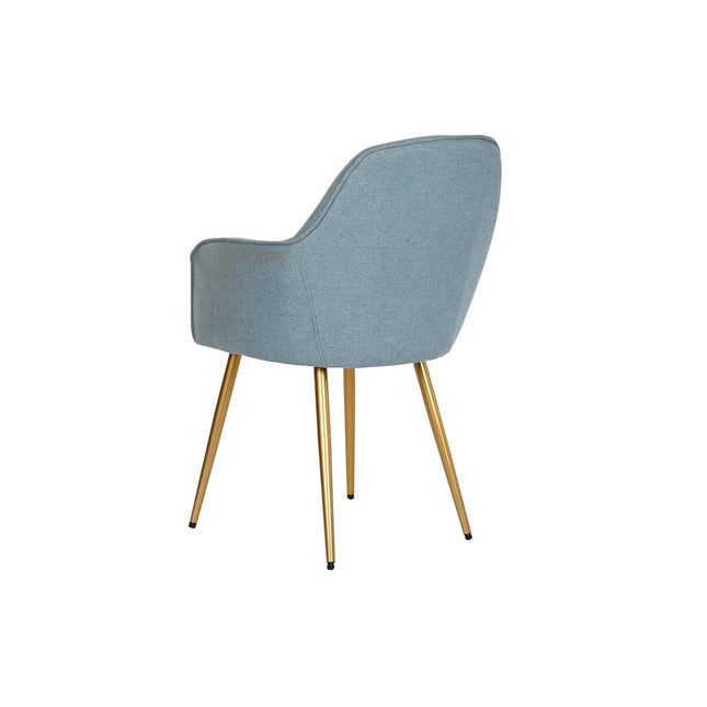 Esszimmerstuhl DKD Home Decor Blau Gold Metall (55 x 55,5 x 88 cm)