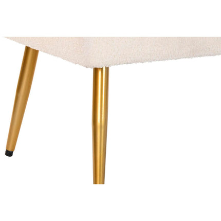 Hocker DKD Home Decor 106 x 45 x 50 cm Gold Metall Weiß