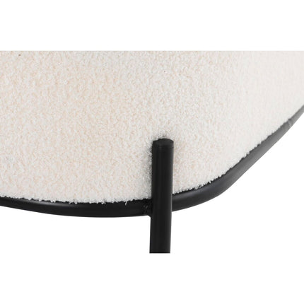 Sitz DKD Home Decor 86 x 74 x 77 cm Schwarz Metall Weiß