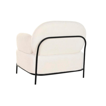 Sitz DKD Home Decor 86 x 74 x 77 cm Schwarz Metall Weiß