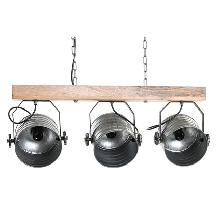 Deckenlampe DKD Home Decor Silberfarben Braun Silber 50 W (72 x 16 x 32 cm)