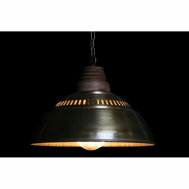 Deckenlampe DKD Home Decor Gold Braun Eisen Mango-Holz 50 W (43 x 43 x 31 cm)