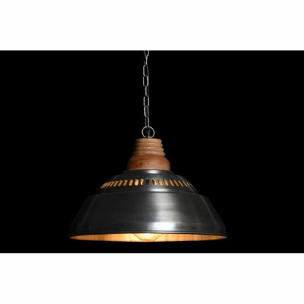 Deckenlampe DKD Home Decor Silberfarben Braun Eisen Mango-Holz 50 W (43 x 43 x 31 cm)