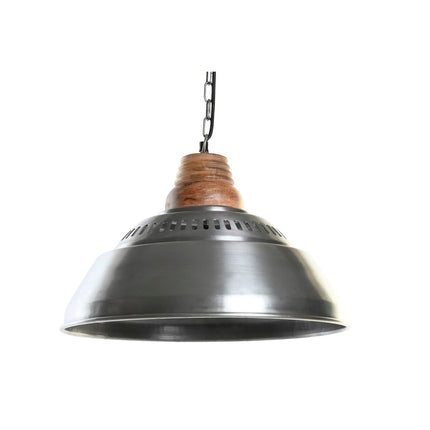 Deckenlampe DKD Home Decor Silberfarben Braun Eisen Mango-Holz 50 W (43 x 43 x 31 cm)