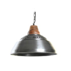Deckenlampe DKD Home Decor Silberfarben Braun Eisen Mango-Holz 50 W (43 x 43 x 31 cm)