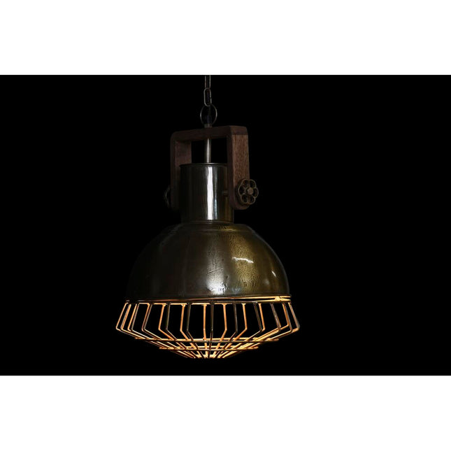 Deckenlampe DKD Home Decor Silberfarben Braun Silber 50 W (31 x 31 x 44 cm)