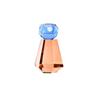Kerzenschale DKD Home Decor 7 x 7 x 12 cm Kristall Blau Bernstein zweifarbig