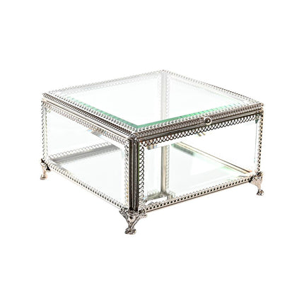 Box-Schmuckkästchen DKD Home Decor Kristall Metall (16 x 16 x 10 cm)