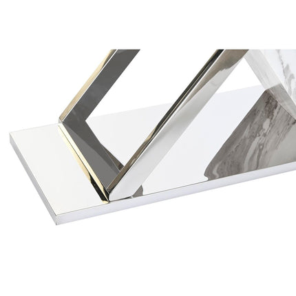 Konsole DKD Home Decor Silberfarben Grau Weiß Kristall Stahl (120 x 40 x 75 cm)