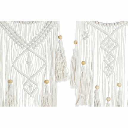 Dekoration zum Aufhängen DKD Home Decor 25 x 1 x 93 cm Braun Weiß (2 Stück)