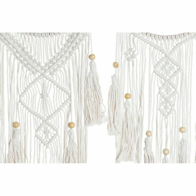 Dekoration zum Aufhängen DKD Home Decor 25 x 1 x 93 cm Braun Weiß (2 Stück)