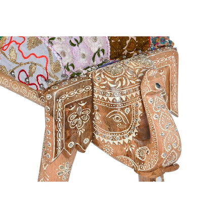 Hocker DKD Home Decor Elefant Bunt Mango-Holz 65 x 31,7 x 38 cm