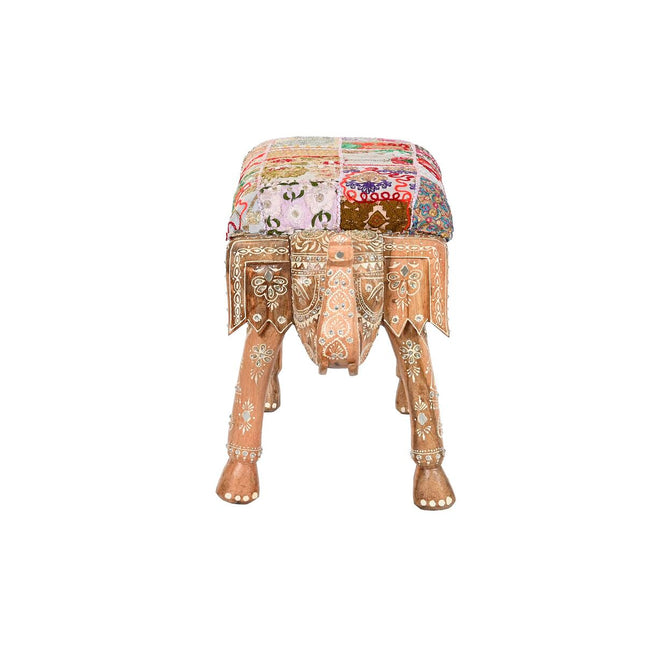 Hocker DKD Home Decor Elefant Bunt Mango-Holz 65 x 31,7 x 38 cm