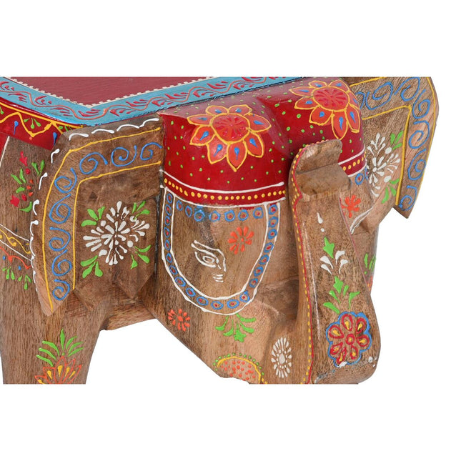 Beistelltisch DKD Home Decor Elefant Bunt Mango-Holz (48 x 35,5 x 36,8 cm)