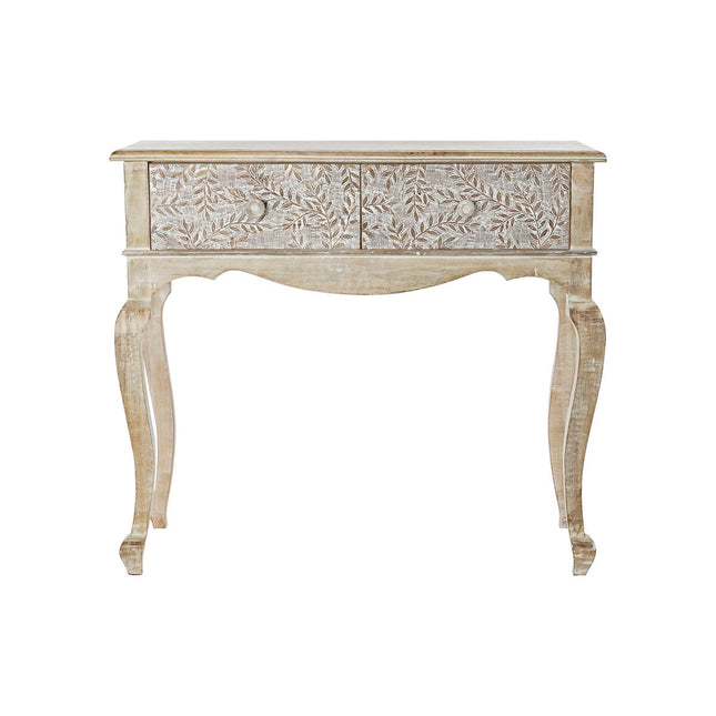 Konsole DKD Home Decor 91 x 42 x 81 cm natürlich Weiß Mango-Holz