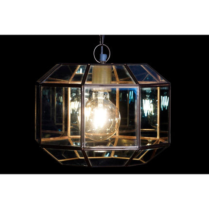 Deckenlampe DKD Home Decor Kristall Blau Gold Messing 50 W (29 x 31 x 23 cm)