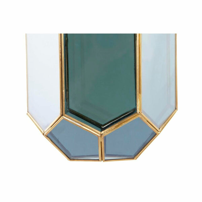Deckenlampe DKD Home Decor Kristall Blau Gold Messing 50 W (22 x 23 x 29 cm)