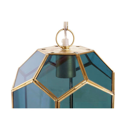 Deckenlampe DKD Home Decor Kristall Blau Gold Messing 50 W (22 x 23 x 29 cm)