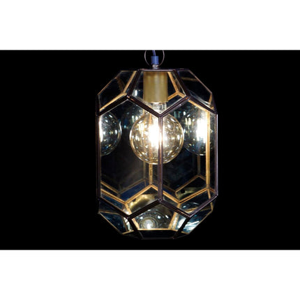 Deckenlampe DKD Home Decor Kristall Blau Gold Messing 50 W (22 x 23 x 29 cm)