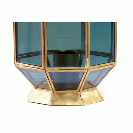 Tischlampe DKD Home Decor Kristall Blau Gold 220 V Messing 50 W (18 x 19 x 29 cm)