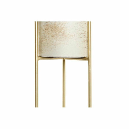 Kerzenschale DKD Home Decor Kristall Gold Metall zweifarbig (13 x 13 x 41 cm)