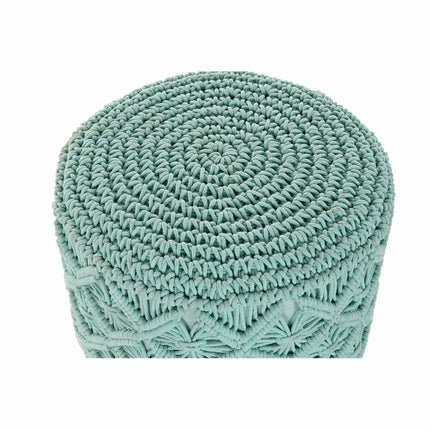 Fußstütze DKD Home Decor Holz Braun Baumwolle Minze (43 x 43 x 52 cm) (40 x 40 x 50 cm)