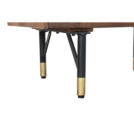 Kommode DKD Home Decor Schwarz Gold Metall Dunkelbraun Mango-Holz Moderne (70 x 45 x 92 cm) (70 x 45 x 94 cm)