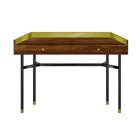 Konsole DKD Home Decor Schwarz Gold Metall Dunkelbraun Mango-Holz (120 x 40 x 76 cm) (120 x 40 x 78 cm)