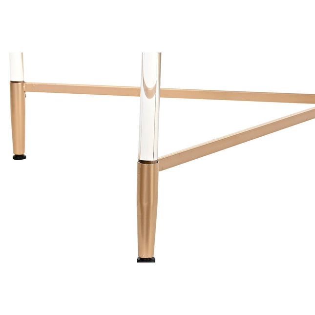 Couchtisch DKD Home Decor Gold Metall Durchsichtig (120 x 70 x 45 cm)