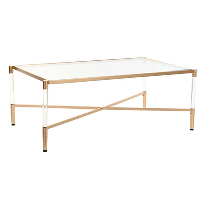 Couchtisch DKD Home Decor Gold Metall Durchsichtig (120 x 70 x 45 cm)