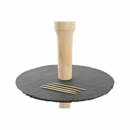 Tablett für Snacks DKD Home Decor 3-stöckige Abstützung 28 x 28 x 39,5 cm Tafel