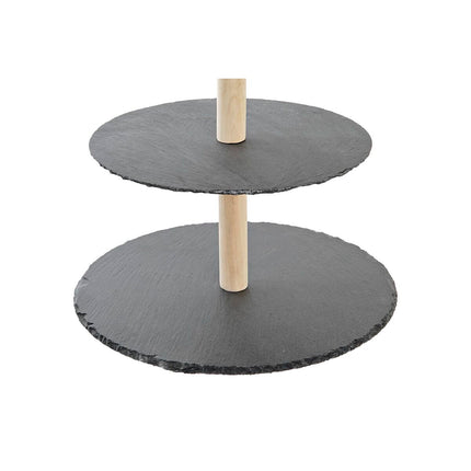 Tablett für Snacks DKD Home Decor 3-stöckige Abstützung 28 x 28 x 39,5 cm Tafel