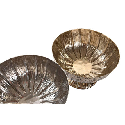 Tischdekoration DKD Home Decor 31 x 31 x 20 cm Silberfarben Gold Moderne (2 Stück)