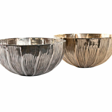Tischdekoration DKD Home Decor 27 x 27 x 13 cm Silberfarben Gold Moderne (2 Stück)