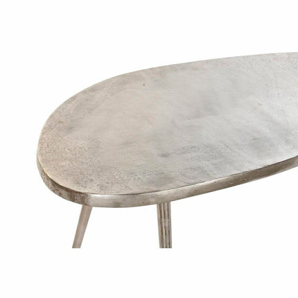 Beistelltisch DKD Home Decor Silberfarben Aluminium (72 x 36 x 52 cm)