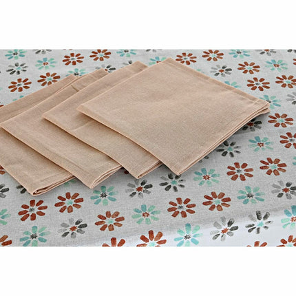 Tischdecke und Servietten DKD Home Decor 2 Stück 150 x 150 x 0,5 cm Grau Himmelsblau