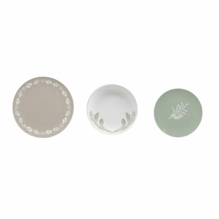 Geschirr-Set DKD Home Decor Porzellan 18 Stücke (27 x 27 x 3 cm)