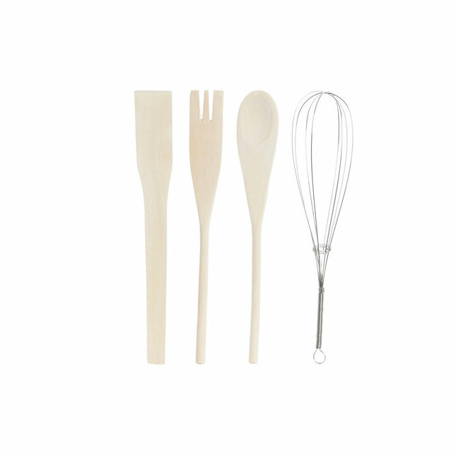 Küchenutensilien-Set DKD Home Decor Rosa Blomster Dolomite Holz MDF 12 x 12 x 25 cm (2 Stück) (5 Stück)