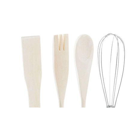 Küchenutensilien-Set DKD Home Decor Rosa Blomster Dolomite Holz MDF 12 x 12 x 25 cm (2 Stück) (5 Stück)
