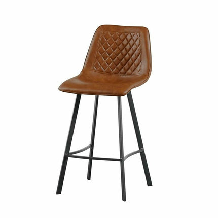 Hocker DKD Home Decor 56 x 49 x 110 cm 49 x 49 x 110 cm Schwarz Metall Polyurethan Dunkelbraun