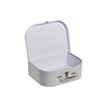 Set dekorativer Karten DKD Home Decor Haustiere Metall Weiß Pappe (28 x 9,5 x 20 cm)