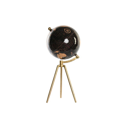 Terraqueo-Globus DKD Home Decor Schwarz Gold Metall Kolonial (20 x 20 x 47 cm)