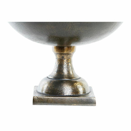 Tischdekoration DKD Home Decor 25 x 25 x 19 cm Silberfarben Gold Moderne (2 Stück)