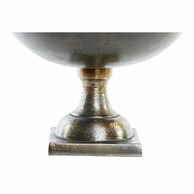 Tischdekoration DKD Home Decor 25 x 25 x 19 cm Silberfarben Gold Moderne (2 Stück)