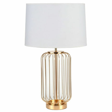 Tischlampe DKD Home Decor Weiß Gold Silberfarben Metall 50 W 220 V (2 Stück)