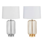 Tischlampe DKD Home Decor Weiß Gold Silberfarben Metall 50 W 220 V (2 Stück)