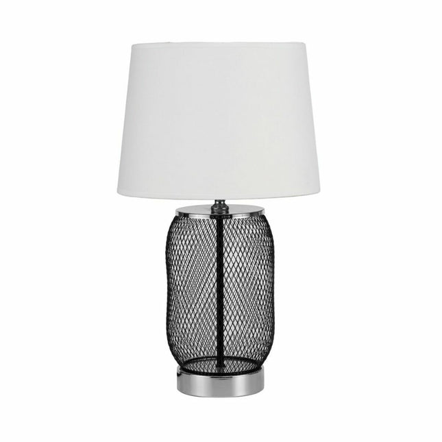 Tischlampe DKD Home Decor Silberfarben Schwarz Gold Metall Weiß 220 V 50 W 28 x 28 x 47 cm (2 Stück)