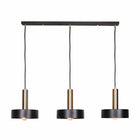 Deckenlampe DKD Home Decor Schwarz Gold Metall 50 W (88 x 18 x 28 cm) (88 x 20 x 30 cm)