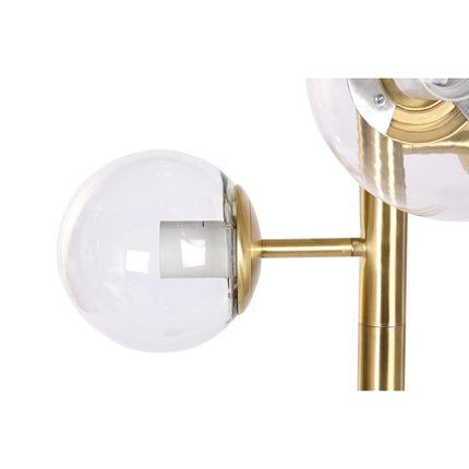 Stehlampe DKD Home Decor 42 x 42 x 170 cm Kristall Schwarz Gold Metall 220 V 50 W